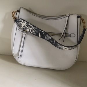 Banana Repubic Hobo Bag White Alligator Print